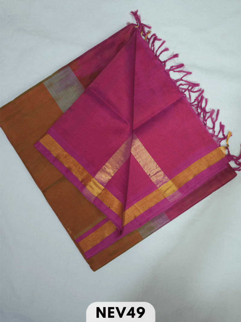 SMALL BORDER WITH BODY BUTTA SILK COTTON SAREE