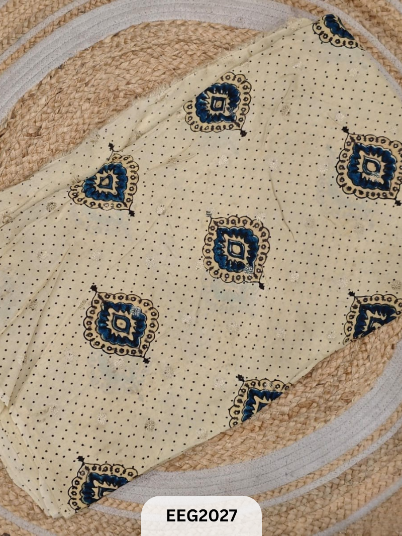 DOLA SILK AJRAKH FABRIC-1MTR