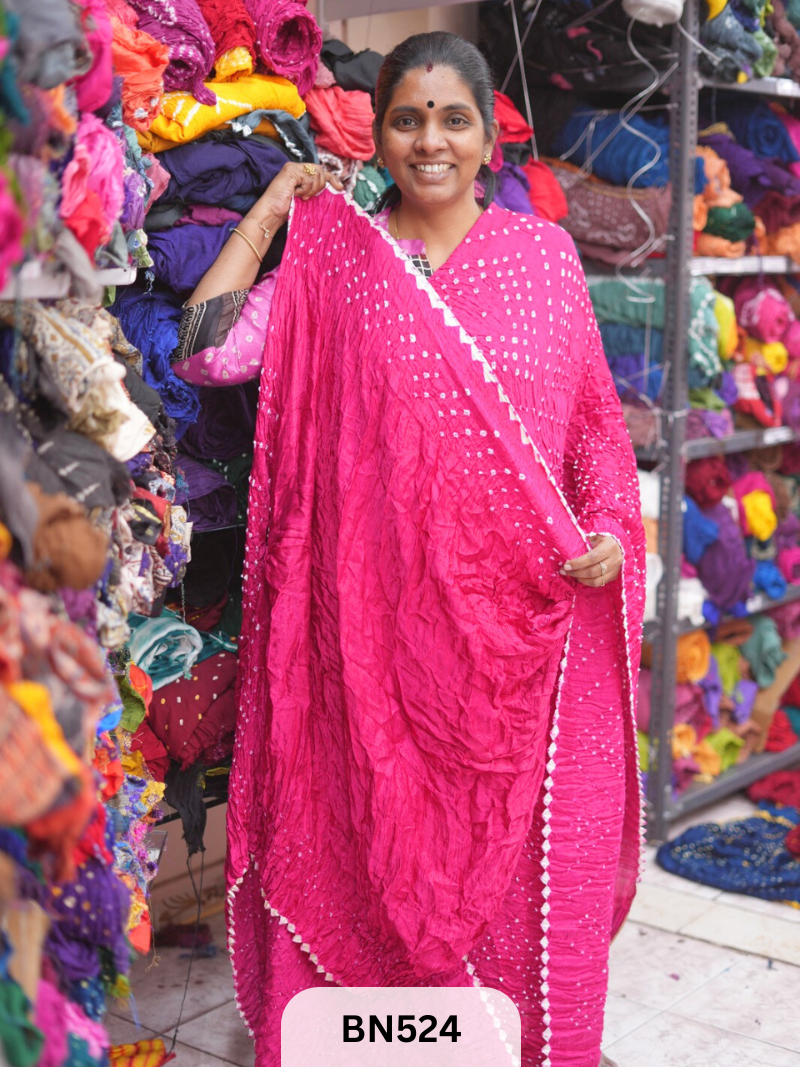 SEMI TISSUE WITH CHORAS DANI SAREE - LAGDI PATTA