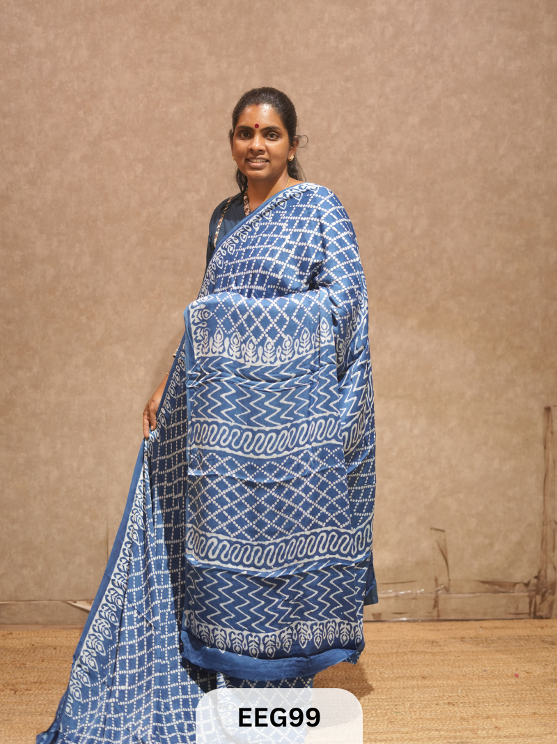 MODAL INDIGO SAREE