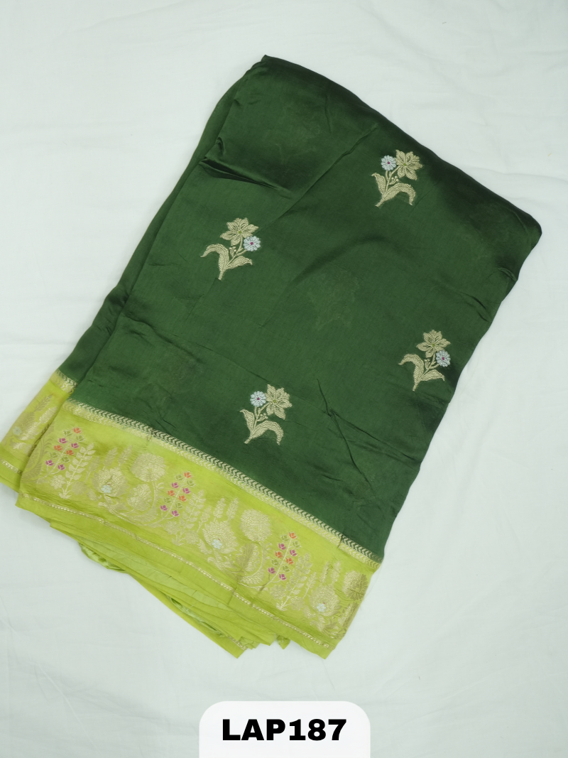 Banaras kora dupion silk saree