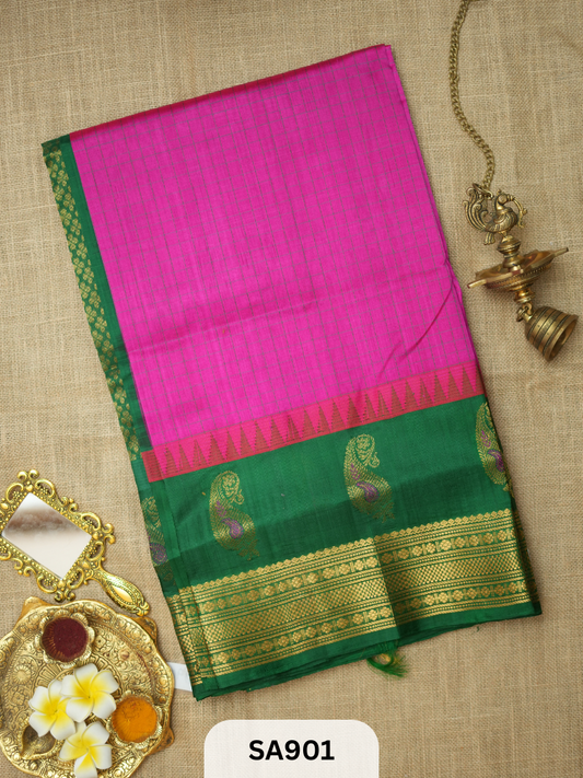 PURE KUPPADAM HANDLOOM SILK COTTON SAREE (pure by pure)