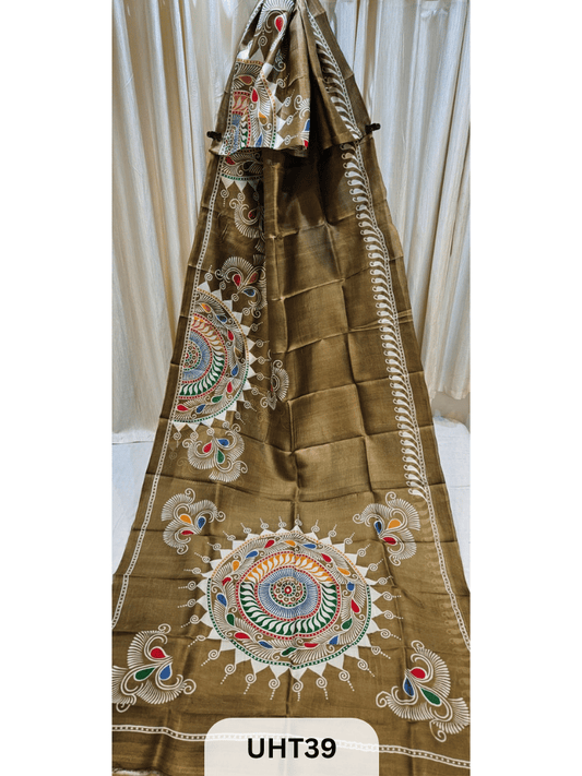 PURE MURSHIDABAD HANDPAINTED SAREE