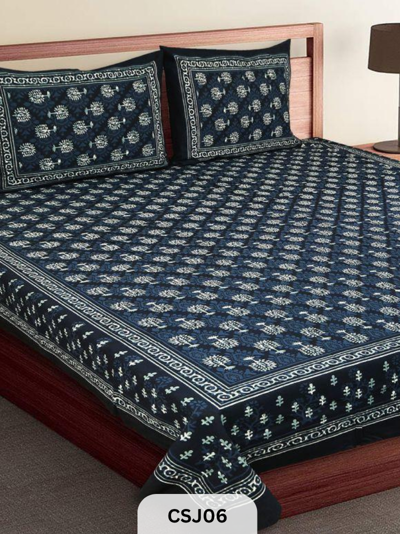 Indigo BED SHEETS-90*108