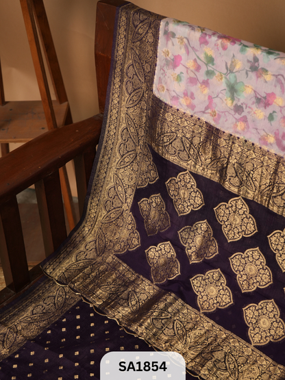 MYSORE PURE CHINNON CREPE RICH PALLU