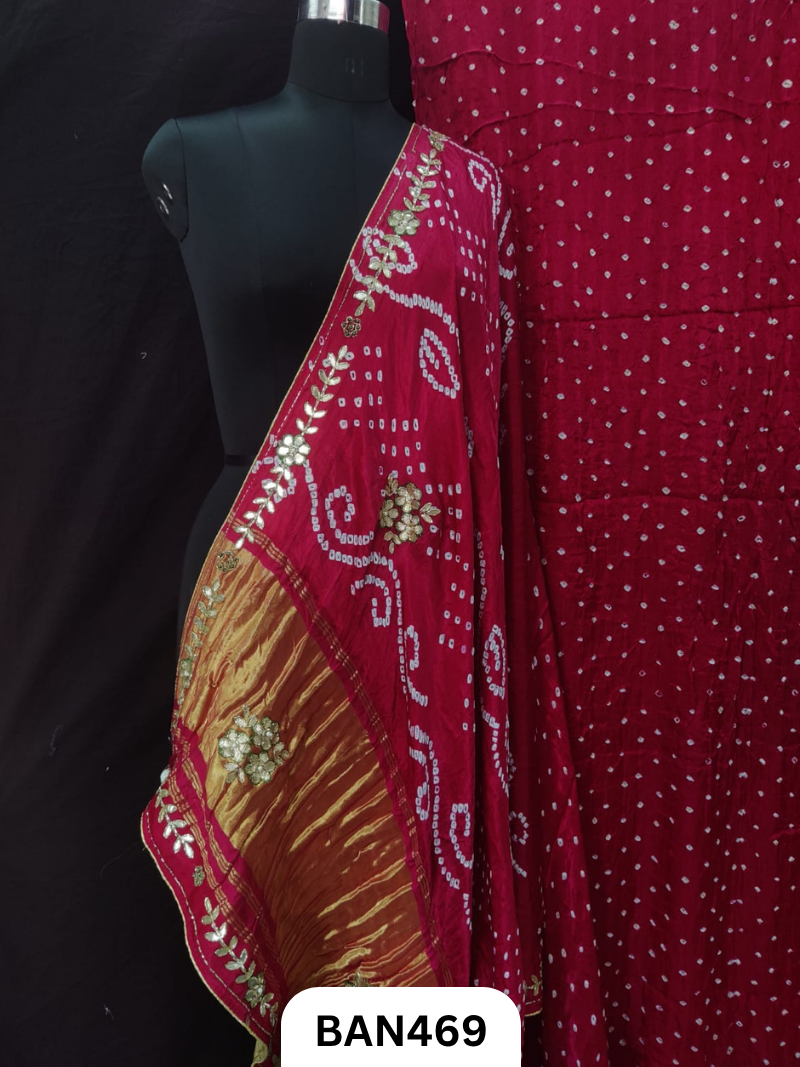 Semi Gaji SilkTissue Pallu Star Saree With Edging