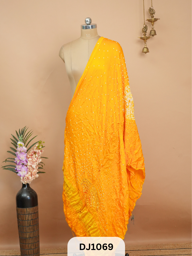 BANDHANI BORDERLESS WITH LAGDI PATTA - DUPATTA