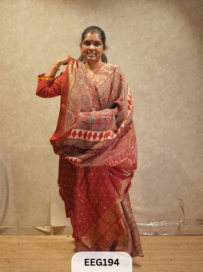 AJRAKH DOLA SILK SAREE