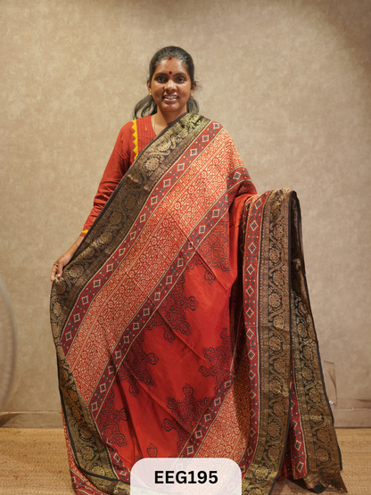 AJRAKH DOLA SILK SAREE