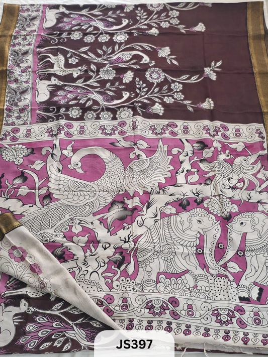 PURE NATURAL KALAMKARI CHENNURI SILK