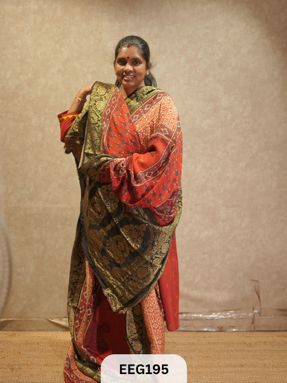 AJRAKH DOLA SILK SAREE