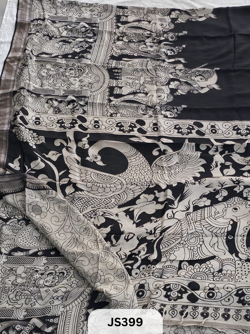 PURE NATURAL KALAMKARI CHENNURI SILK