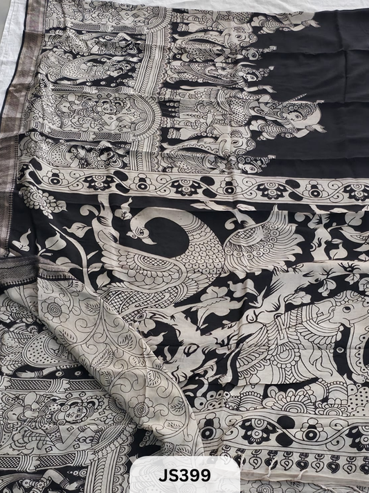 PURE NATURAL KALAMKARI CHENNURI SILK