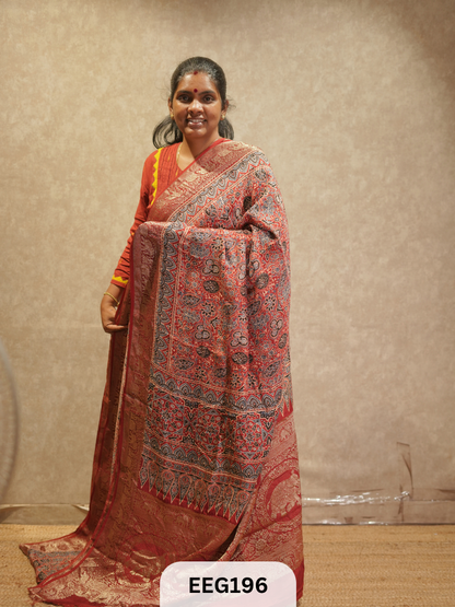AJRAKH DOLA SILK SAREE