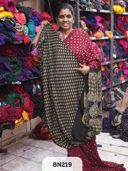 AJRAKH BANDHEJ SAREE - BEST BUY