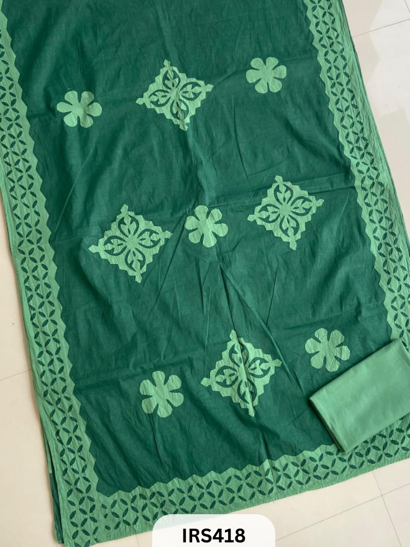BARMER ORGANDY HAND APPLIQUE WORK SAREE