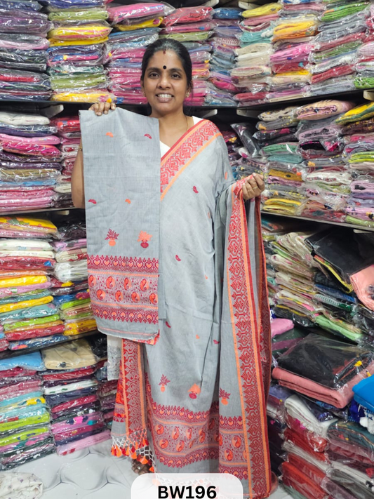 PURE 100 COUNT BENGAL COTTON WITH BHUJODI STYLE WEAVE | SOFT COTTON