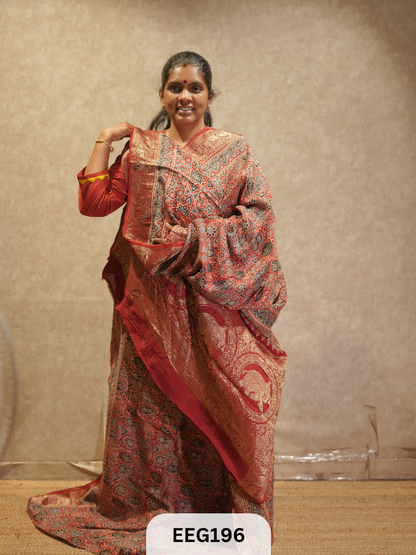 AJRAKH DOLA SILK SAREE