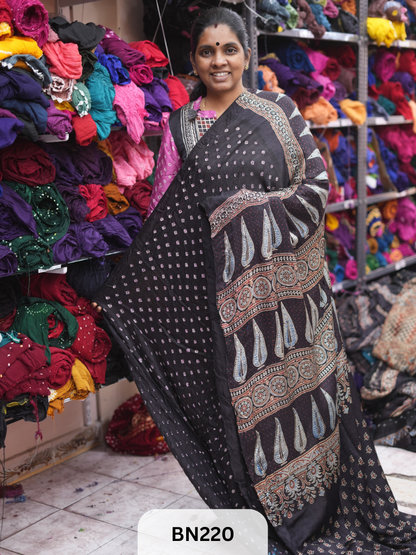 AJRAKH BANDHEJ SAREE - BEST BUY