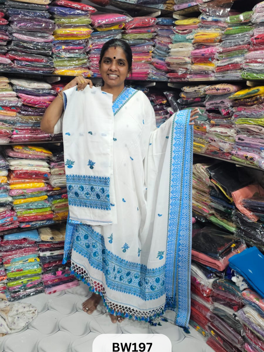PURE 100 COUNT BENGAL COTTON WITH BHUJODI STYLE WEAVE | SOFT COTTON