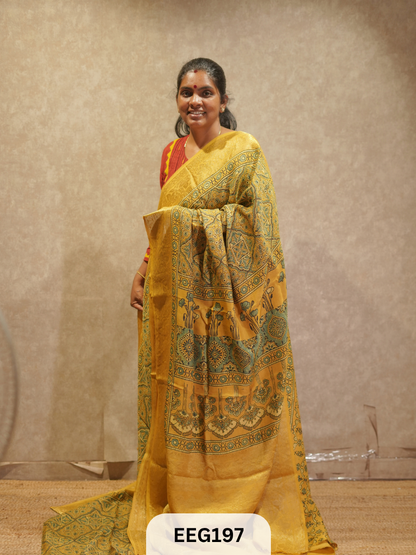 AJRAKH DOLA SILK SAREE