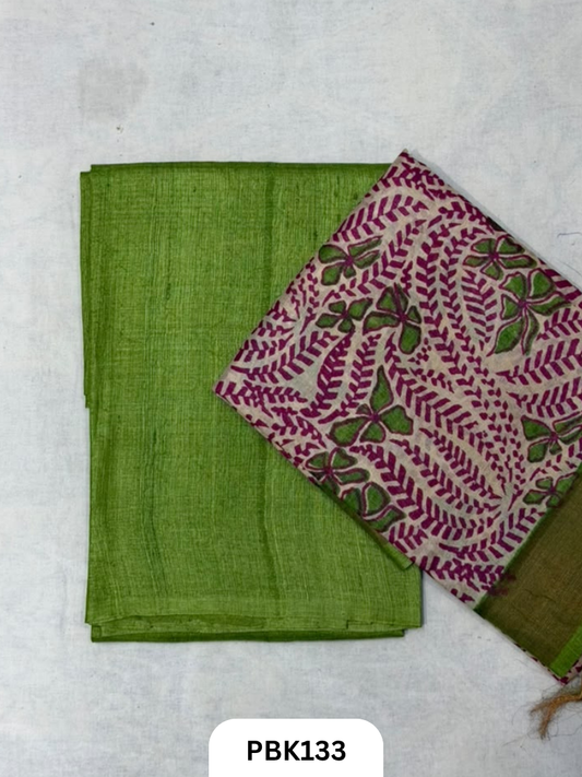 Pure Tussar Silk Salwar 2pc Top 2.5 + Duppatta 2.5  44 width