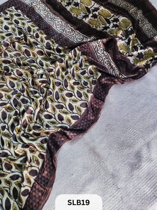 NASPHAL AJRAKH VANASPATHI MODAL HANDBLOCK PRINT SAREE