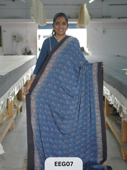 AJRAKH MODAL SAREE