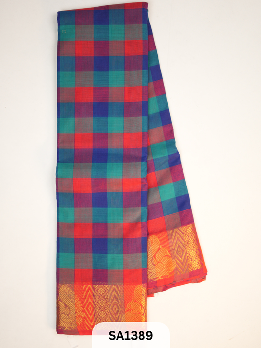CHETTINAD COTTON SAREEE | CHECKED