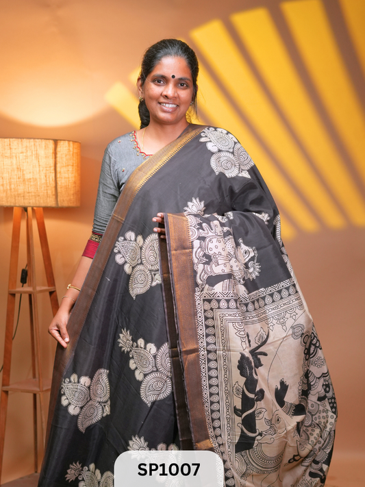 Kalamkari Chennuri Silk saree Ravi Sun Kalamkari