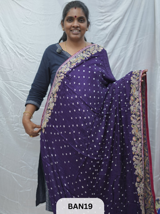 BANDHANI DESIGNER WORK WITH BANDHANI PALLU