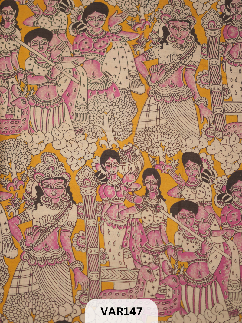 KALAMKARI HANDBLOCK PRINT- FABRIC -1mtr