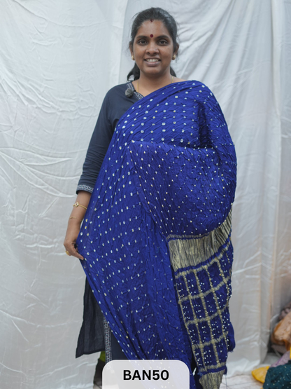 SEMI GAJI BANDHANI GHARCHOLA PALLU