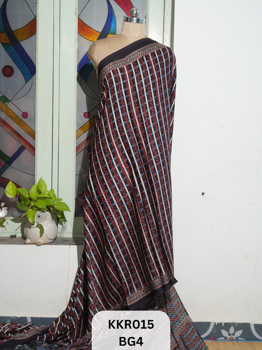 AJRAKH MODAL SAREE | BLOCK PRINT