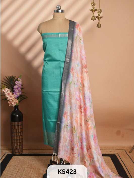 MANGALGIRI PATTU TOP AND DUPPATA - 2 PCS