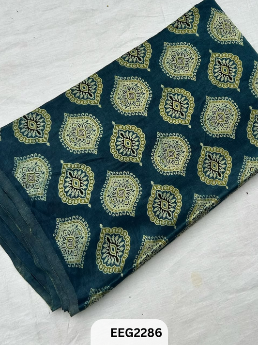 MASHRU AJRAKH FABRIC  PRINT-1 MTR