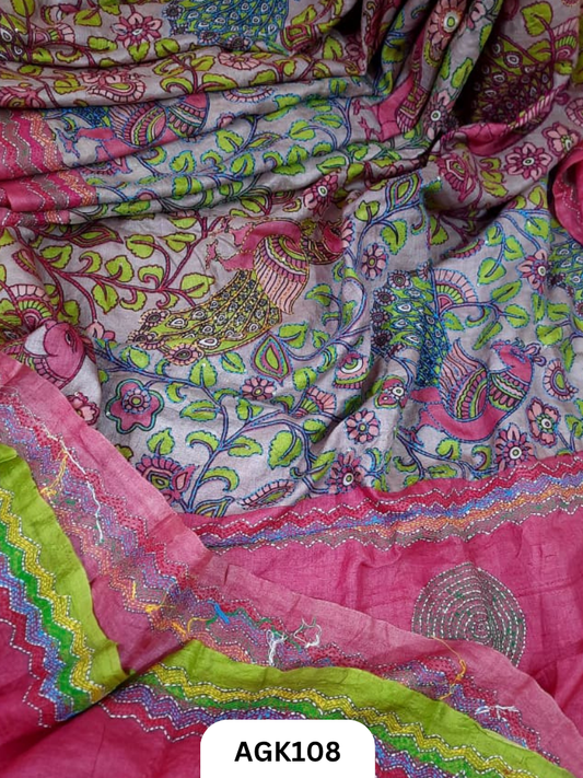 KALAMKARI HAND BLOCK PRINT SAREE