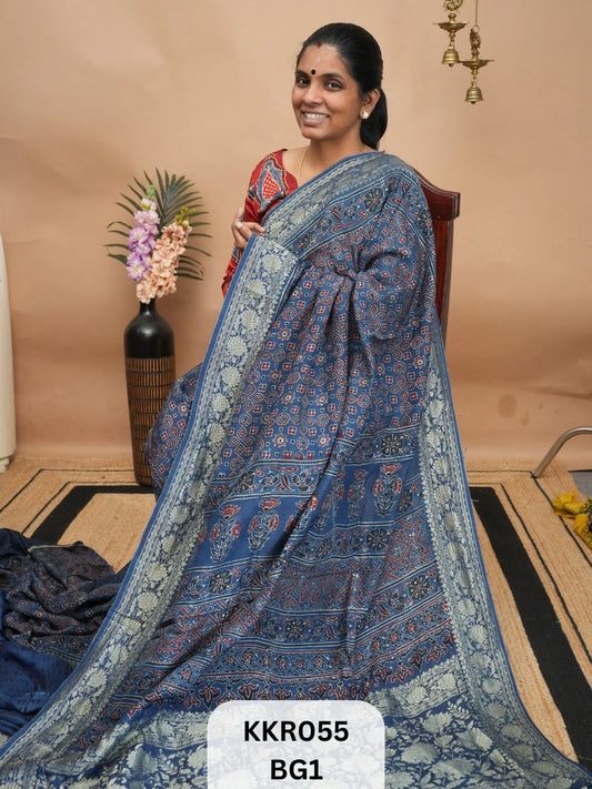 DOLA SILK - AJRAKH HANDBLOCK PRINT