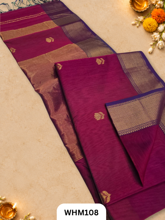 Maheshwari handloom Lotus butta sarees
