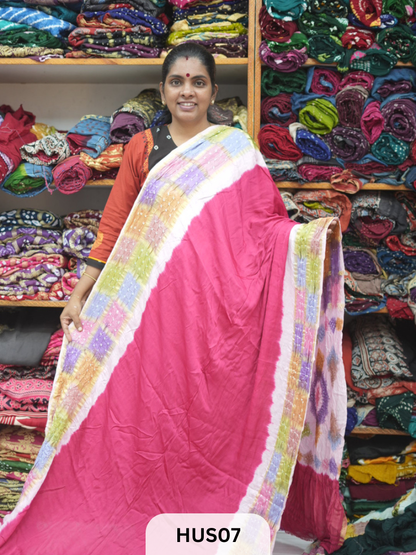 PURE MODAL WITH CHECKS MULTI COLOUR BORDER