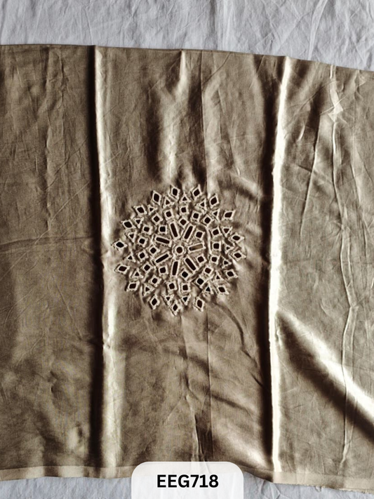 MASHRU MIRROR WORK UNSTITCHED BLOUSE  PIECE