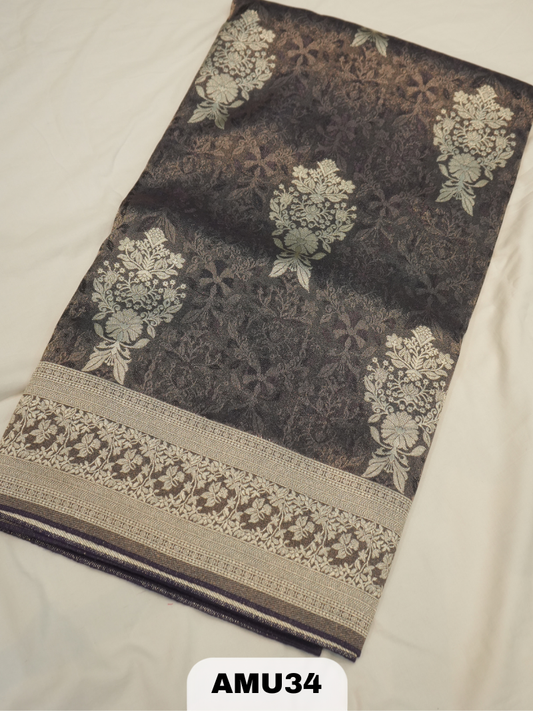 TISSUE SILK SAREE WITH BORDER
