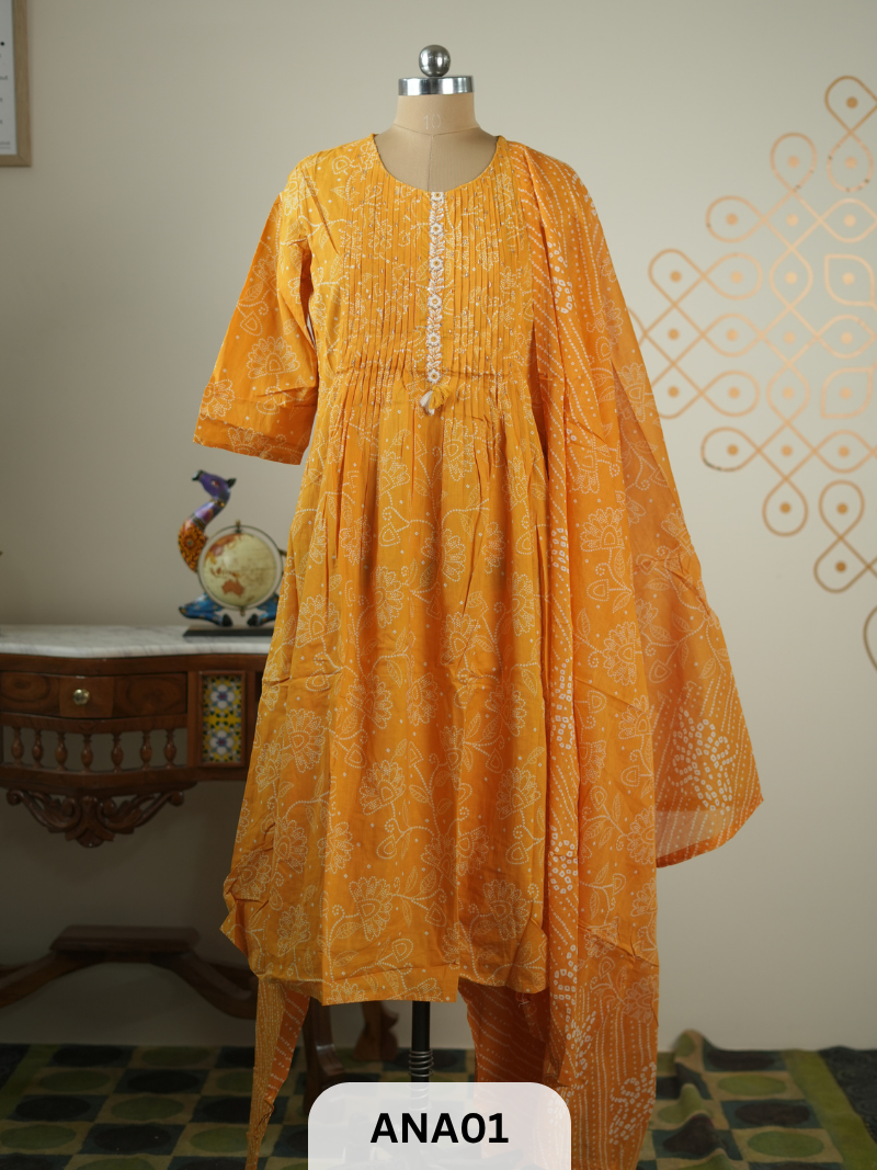 PLEATED KURTI 3PCS SET
