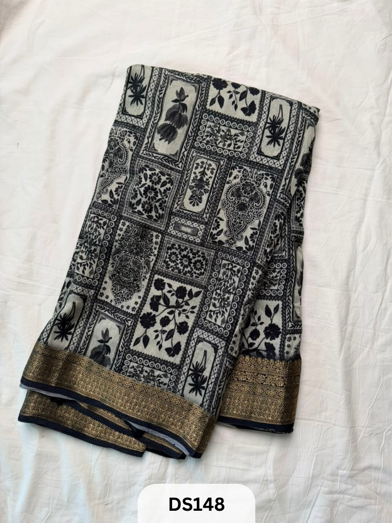 PURE DOLA SILK IN DIGITAL PRINT SAREE