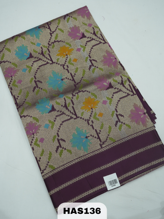 BANARAS TISSUE JAMDHANI SAREE WITH BORDER