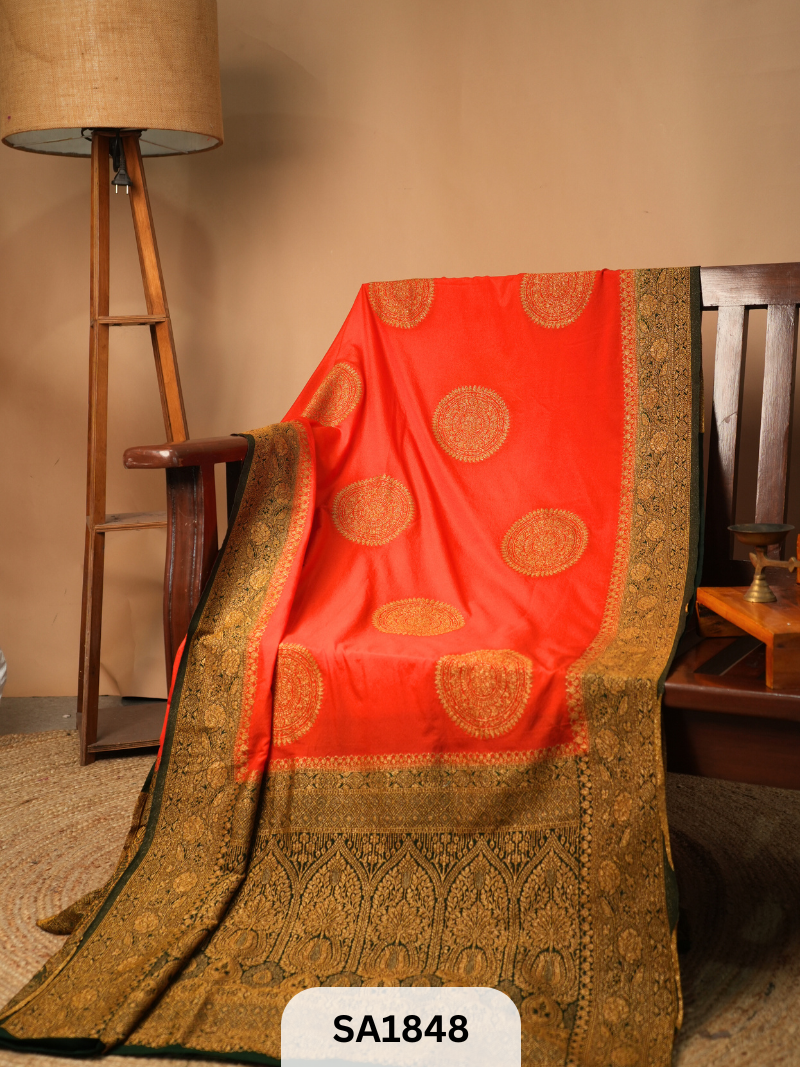 BANARASI KHADI GEORGETTE COCO ZARI SAREE