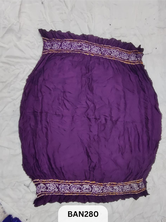SEMI GAJI  BHANDHEJ BLOUSE-1 MTR