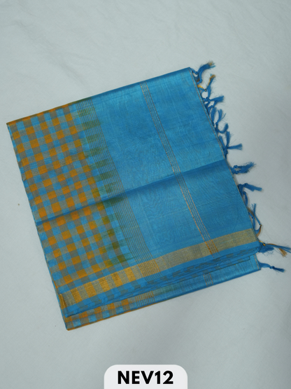 PALUM PAZHAMUM CHECKS SILK COTTON SAREE
