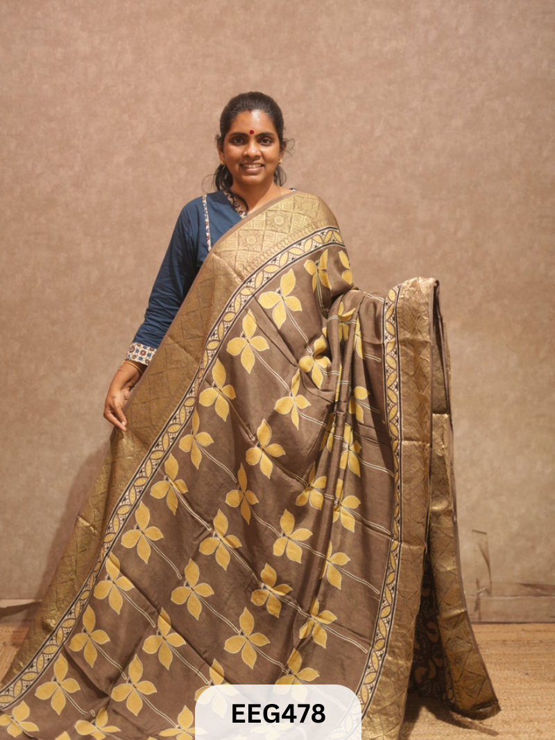 AJRAKH DOLA SILK SAREE