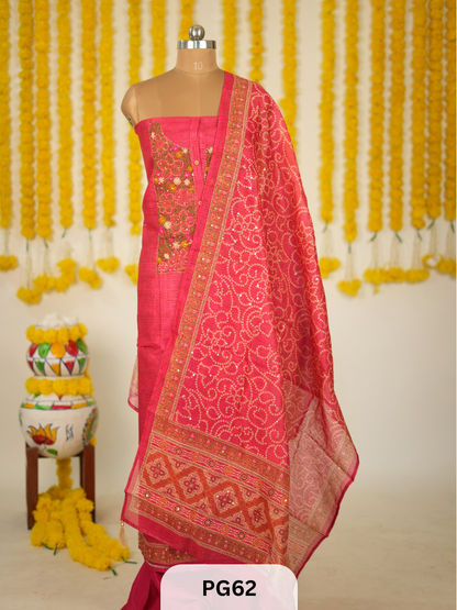 PREMIUM HAND WORK - GREEN SILK SALWAR SUIT